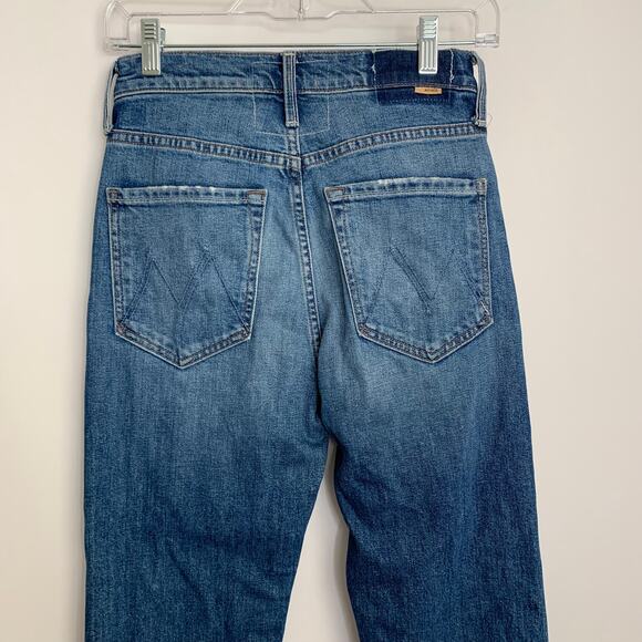 Mother High Waisted Rider Skimp Straight Leg Jeans In Cowboys Don’t Cry Size 26 - Picture 8 of 16